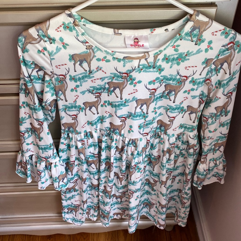 Ruffle Girl Christmas dress size 10/12